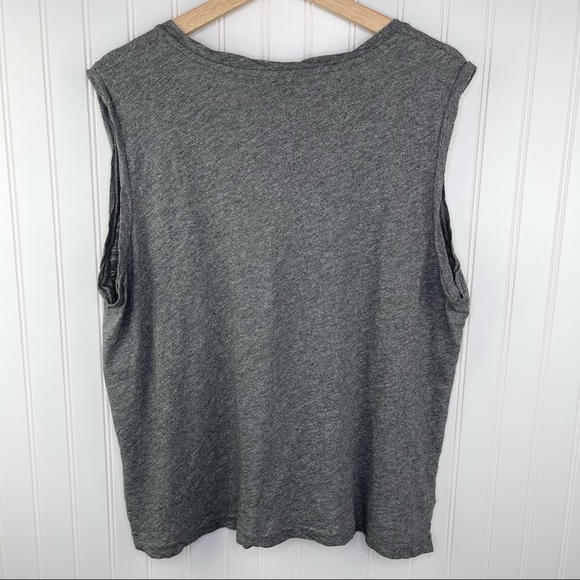 Madewell Whisper Cotton Gray Heathered Muscle Tank Top Size XL - Picture 7 of 10